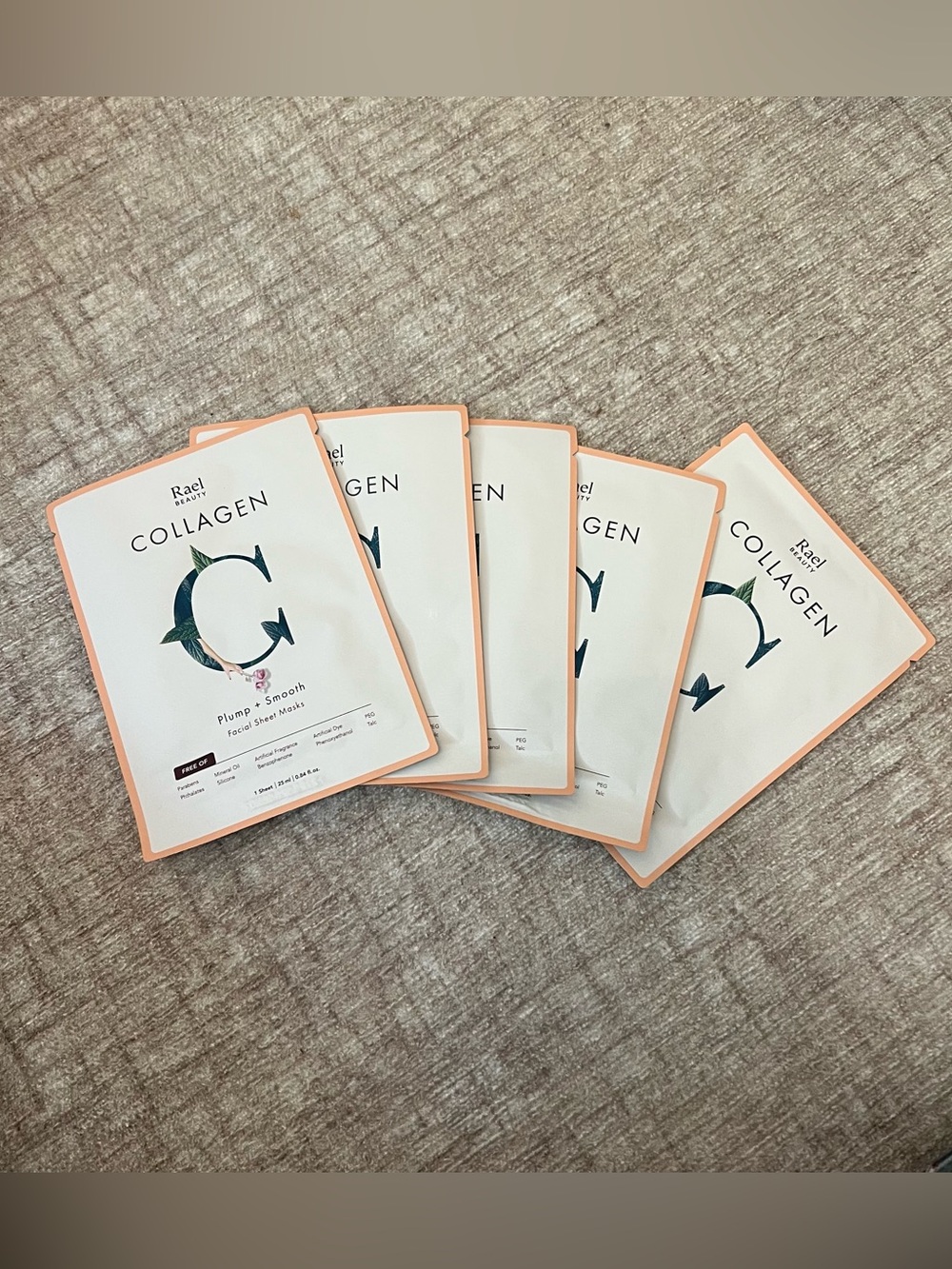 Rael beauty collagen sheet masks